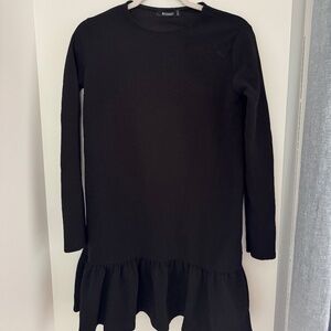 Black Long Sleeve Mini Dress